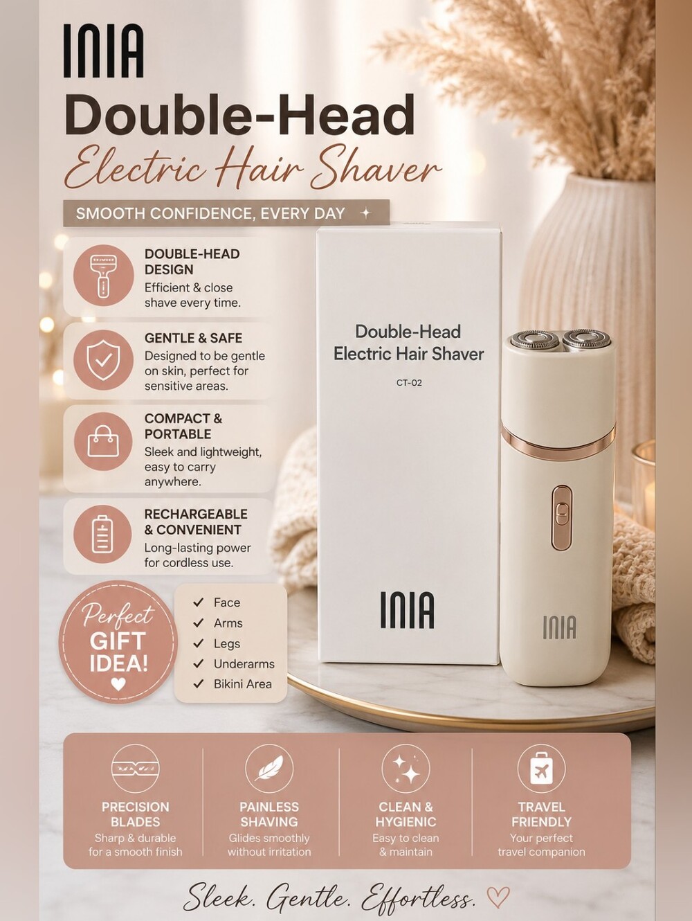 INIA Double-Head Electric Hair Shaver - MSRP $99